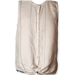 C & C California 100% Linen Sleeveless button down with knot sz S